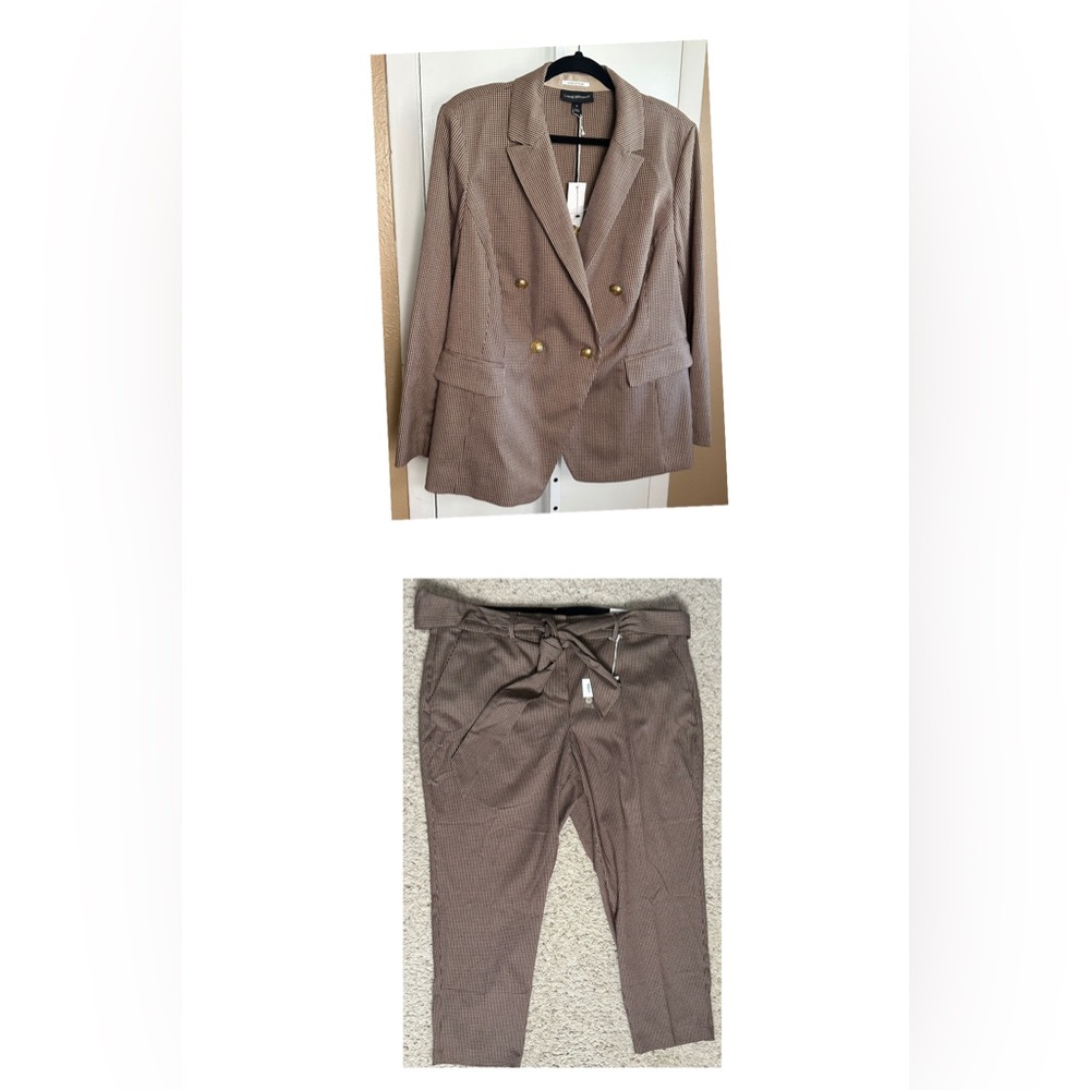 ✨ Lane Bryant Houndstooth Power Suit | Blazer + Tie-Waist Pants ✨